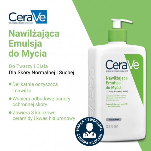 CeraVe Nawilżająca emulsja do mycia skóry suchej i normalnej (1000 ml) - zdjęcie produktu