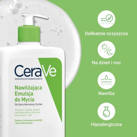 CeraVe Nawilżająca emulsja do mycia skóry suchej i normalnej (1000 ml) - zdjęcie produktu