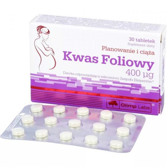 Olimp Kwas foliowy 400 µg – suplement diety (30 tabletek) - zdjęcie produktu
