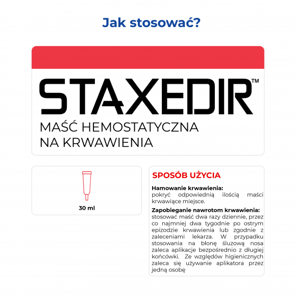 Staxedir – maść hemostatyczna na krwawienia (30 ml) - zdjęcie produktu