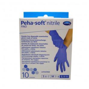Peha Soft Nitrille Fino, rękawiczki niejałowe nitrylowe bezpudrowe, rozmiar L (10 szt.) - zdjęcie produktu