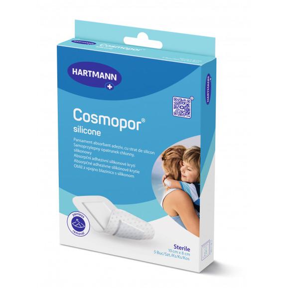 Cosmopor Silicone, opatrunek samoprzylepny 10 cm x 8 cm – wyrób medyczny (5 szt.) - zdjęcie produktu