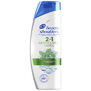 Head & Shoulders Menthol Fresh 2w1 szampon przeciwłupieżowy z odżywką (400 ml) - zdjęcie produktu