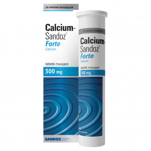 Calcium Sandoz Forte 500 mg – tabletki musujące (20 tabletek) - zdjęcie produktu