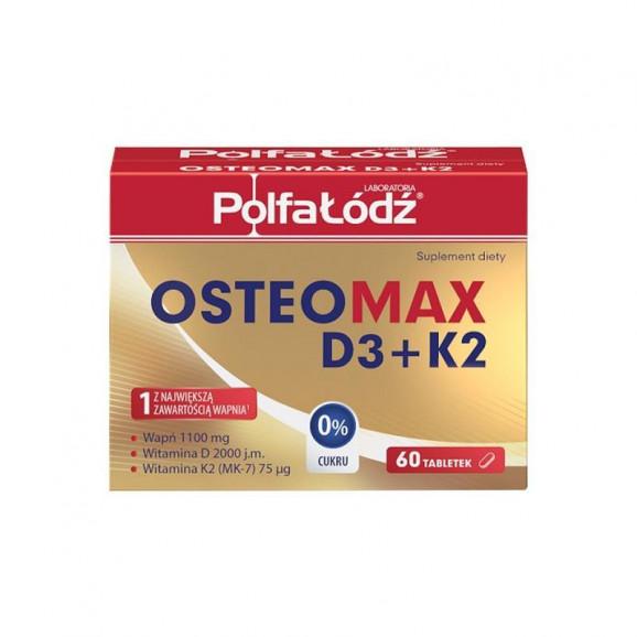 Laboratoria PolfaŁódź Osteomax D3 + K2 – suplement diety (60 tabletek) Laboratoria PolfaŁódź Osteomax D3 + K2 – suplement diety (60 tabletek) - zdjęcie produktu