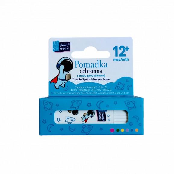 Skarb Matki Pomadka ochronna o smaku gumy balonowej, 6,5 g Skarb Matki Pomadka ochronna o smaku gumy balonowej, 6,5 g - zdjęcie produktu