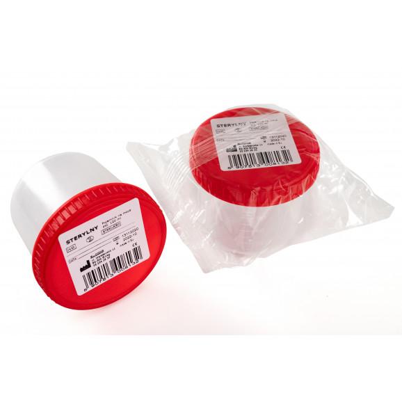 Niesterylny pojemnik na mocz EL-COMP z naklejką, 120 ml - zdjęcie produktu