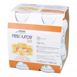 [25.07.2026] Resource 2.0 smak ananas-mango – dieta w płynie w stanach niedożywienia (4 x 200 ml) - zdjęcie produktu