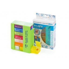Kasetka tygodniowa do leków EL-COMP ELENA, 4 pory dnia – wyrób medyczny (1 szt.) - zdjęcie produktu