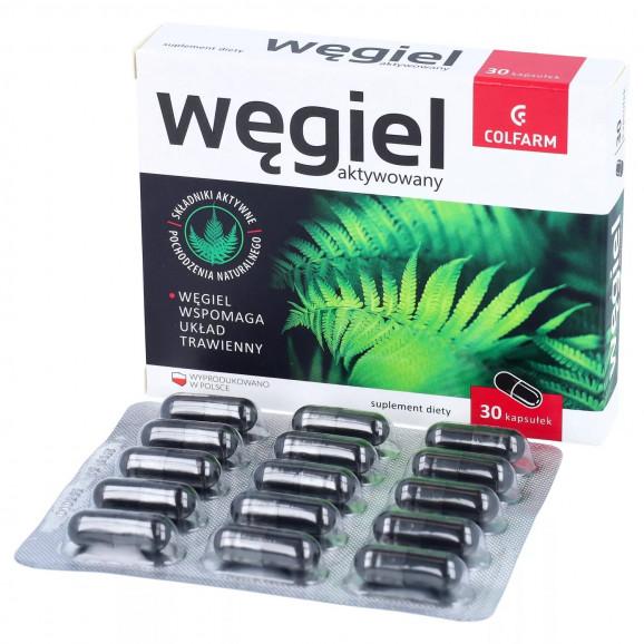 Colfarm Węgiel Aktywny – suplement diety (30 kapsułek) - zdjęcie produktu