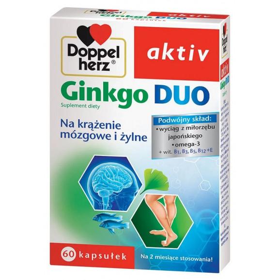 Doppelherz aktiv Ginkgo Duo – suplement diety (60 kapsułek) Doppelherz aktiv Ginkgo Duo – suplement diety (60 kapsułek) - zdjęcie produktu