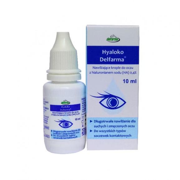 Hyaloko Delfarma, nawilżające krople do oczu, 10 ml Hyaloko Delfarma, nawilżające krople do oczu, 10 ml - zdjęcie produktu