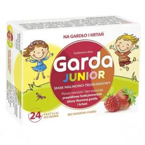 [29.07.2026] GARDA Garda Junior malinowo-truskawkowy – suplement diety (24 pastylki do ssania, 24 g) - zdjęcie produktu