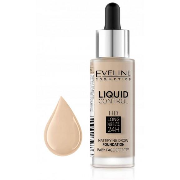 Eveline Liquid Control HD Long Lasting Podkład do twarzy nr 015 Light Vanilla (32 ml) - zdjęcie produktu