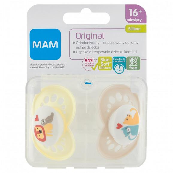 MAM Baby Smoczek uspokajający Silky/Original 16m+ Better Together Unisex (2 szt.) - zdjęcie produktu