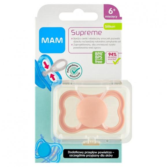 MAM Supreme Silky 6m+ Matt Girl – smoczek uspokajający z silikonem SkinSoft (1 szt.) - zdjęcie produktu