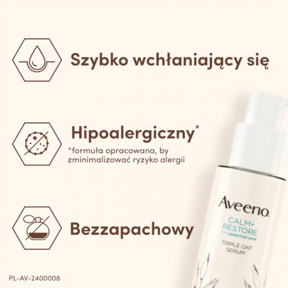 Aveeno Calm + Restore Serum z kompleksem z potrójnym owsem (30 ml) - zdjęcie produktu