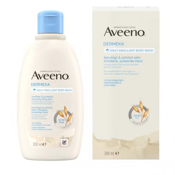 Aveeno Dermexa emolientowy żel do mycia ciała (300 ml) - zdjęcie produktu