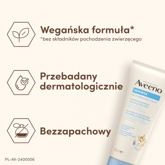 Aveeno Dermexa emolientowy krem (200 ml) Aveeno Dermexa emolientowy krem (200 ml) - zdjęcie produktu