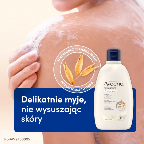 Aveeno Skin Relief, nawilżający żel do mycia ciała (500 ml) Aveeno Skin Relief, nawilżający żel do mycia ciała (500 ml) - zdjęcie produktu
