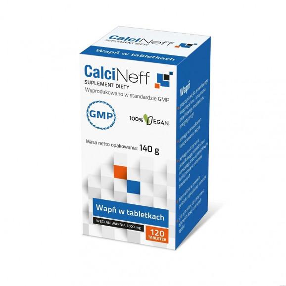 CalciNeff Ca2+ (wapń 400 mg) – suplement diety (120 tabletek) CalciNeff Ca2+ (wapń 400 mg) – suplement diety (120 tabletek) - zdjęcie produktu
