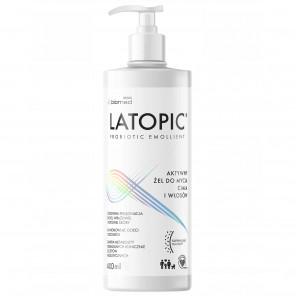 Latopic Probiotic Emollient aktywny żel do mycia ciała i włosów, skóra atopowa, sucha, 400 ml - zdjęcie produktu