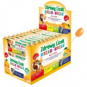 Zdrowy Lizak Mniam-Mniam o smaku pomarańczowym, 40 sztuk - zdjęcie produktu