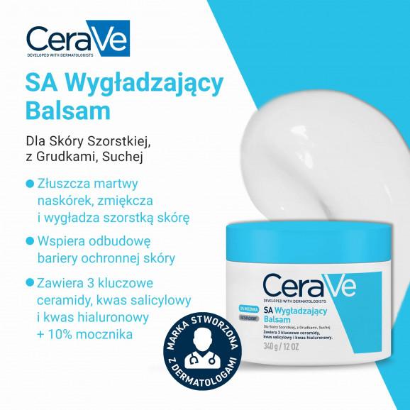 CeraVe SA, balsam wygładzający z ceramidami, skóra szorstka, z grudkami i sucha, 340 g CeraVe SA, balsam wygładzający z ceramidami, skóra szorstka, z grudkami i sucha, 340 g - zdjęcie produktu