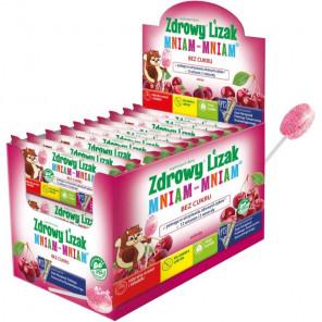Zdrowy Lizak Mniam-Mniam o smaku wiśniowym, 40 sztuk - zdjęcie produktu