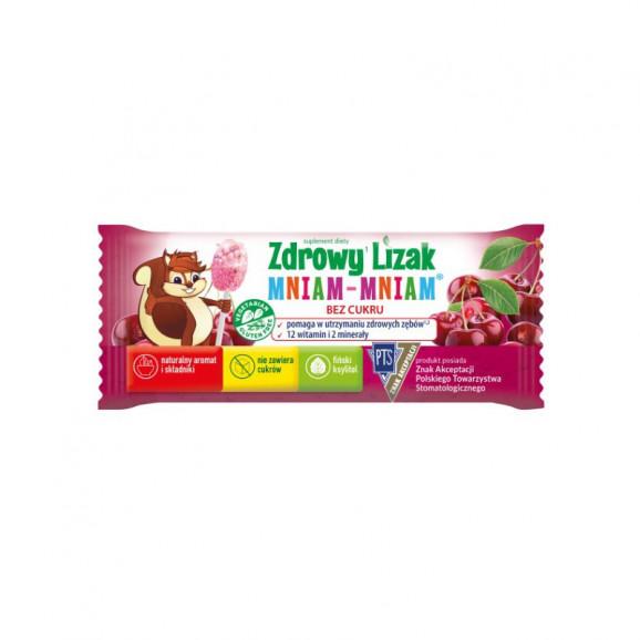 Zdrowy Lizak Mniam-Mniam o smaku wiśniowym, 40 sztuk - zdjęcie produktu
