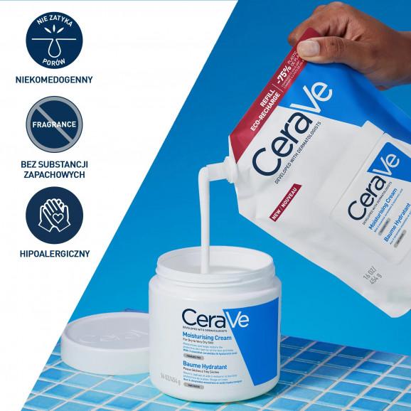 CeraVe Nawilżający balsam do twarzy i ciała, skóra sucha i atopowa, zapas 454 g - zdjęcie produktu