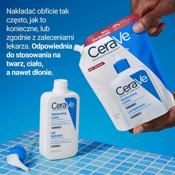 CeraVe Nawilżająca emulsja do mycia twarzy i ciała, skóra sucha i atopowa, zapas 473 ml CeraVe Nawilżająca emulsja do mycia twarzy i ciała, skóra sucha i atopowa, zapas 473 ml - zdjęcie produktu