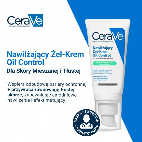 CeraVe Oil Control Nawilżający Żel-Krem dla skóry mieszanej i tłustej 52 ml - zdjęcie produktu