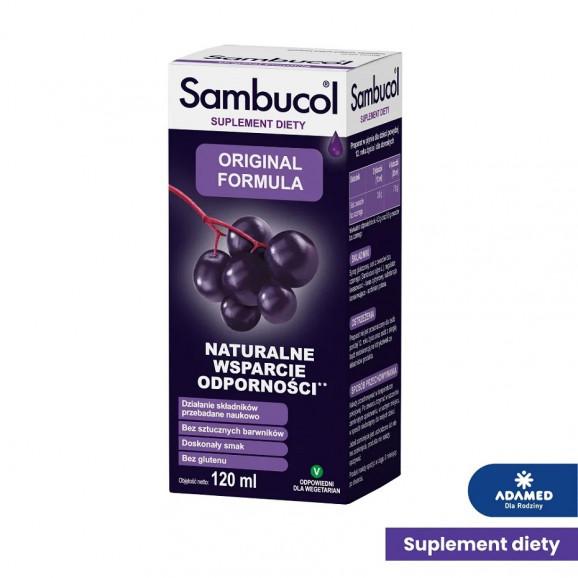 Sambucol Original Formula dla dzieci powyżej 12 roku i dorosłych, 120 ml Sambucol Original Formula dla dzieci powyżej 12 roku i dorosłych, 120 ml - zdjęcie produktu