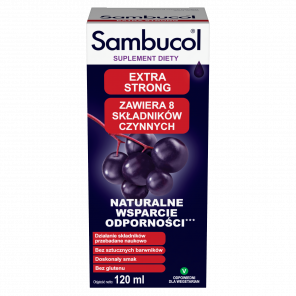Sambucol Extra Strong – płyn dla dorosłych 120 ml - zdjęcie produktu