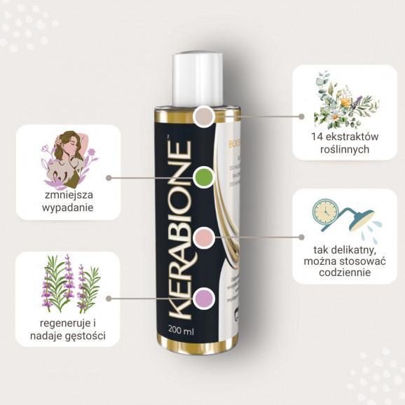 Kerabione Booster, szampon do włosów ze skłonnością do wypadania (200 ml) Kerabione Booster, szampon do włosów ze skłonnością do wypadania (200 ml) - zdjęcie produktu