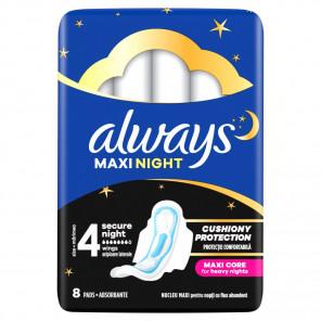 Always Maxi Night (Classic Night) – podpaski ze skrzydełkami na noc (8 sztuk) - zdjęcie produktu