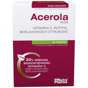 Acerola Plus, tabletki do ssania o smaku pomarańczowym – suplement diety (60 tabletek) - zdjęcie produktu