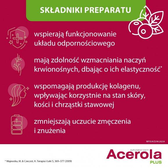 Acerola Plus, tabletki do ssania o smaku pomarańczowym – suplement diety (60 tabletek) - zdjęcie produktu