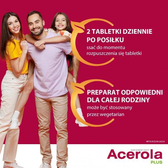 Acerola Plus, tabletki do ssania o smaku pomarańczowym – suplement diety (60 tabletek) - zdjęcie produktu
