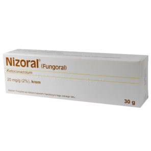 Nizoral, krem 2% (ketokonazol) – produkt leczniczy OTC (30 g, import równoległy Inpharm) - zdjęcie produktu