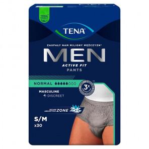 TENA Men Pants Normal Grey S/M – majtki chłonne dla mężczyzn (30 szt.) - zdjęcie produktu