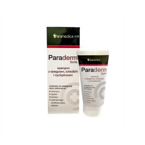 Paraderm Forte Szampon z dziegciem, ichtiolem i cyclopiroxem (150 g) - zdjęcie produktu