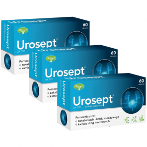 Urosept – tabletki drażowane na zakażenie układu moczowego 3 x 60 sztuk - zdjęcie produktu
