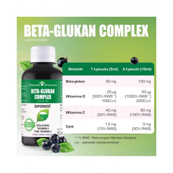 Beta-Glukan Complex, płyn o smaku czarnej porzeczki (150 ml) Beta-Glukan Complex, płyn o smaku czarnej porzeczki (150 ml) - zdjęcie produktu