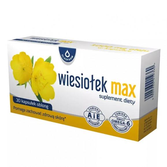 Wiesiołek MAX – suplement diety (30 kapsułek) Wiesiołek MAX – suplement diety (30 kapsułek) - zdjęcie produktu
