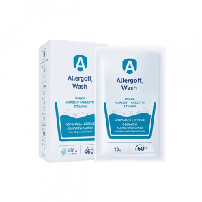 Allergoff Wash – dodatek do prania usuwający alergeny (6 saszetek x 20 ml) - zdjęcie produktu