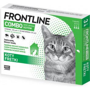 Frontline Combo Spot-on dla kotów – krople na pchły i kleszcze (3 pipety x 0,5 ml) - zdjęcie produktu