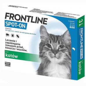 FRONTLINE SPOT-ON 50 mg/0,5 ml – roztwór do nakrapiania dla kotów (3 x 0,5 ml) - zdjęcie produktu
