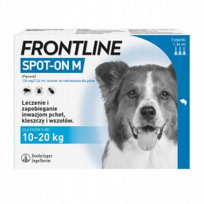FRONTLINE Spot On dla Psa 10–20 kg (rozm. M) – krople na pchły i kleszcze (3 pipety x 1,34 ml) - zdjęcie produktu